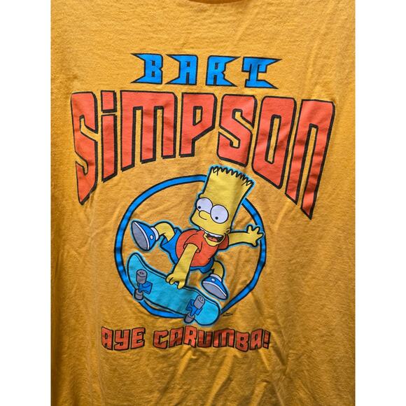 The Simpsons Bart Simpson Aye Carumba! Yellow graphic short sleeve t-shirt XXL - Picture 3 of 7